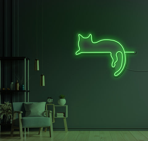 Lazy Cat LED Neon Sign