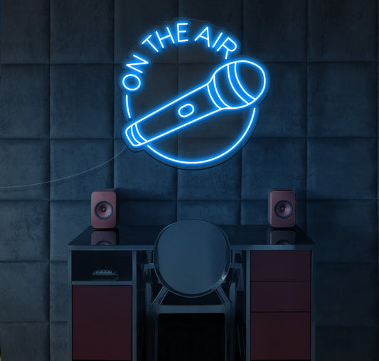 On The Air Microphone LED Neon Sign