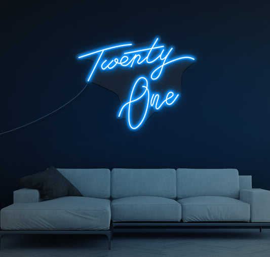 Twenty One LED Neon Sign