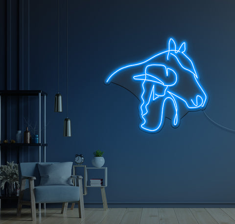 Cowboy LED Neon Sign