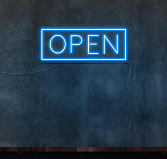 Open Sign Boxed LED Neon Sign