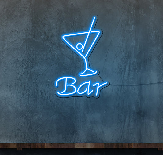 Bar Martini Glass LED Neon Sign