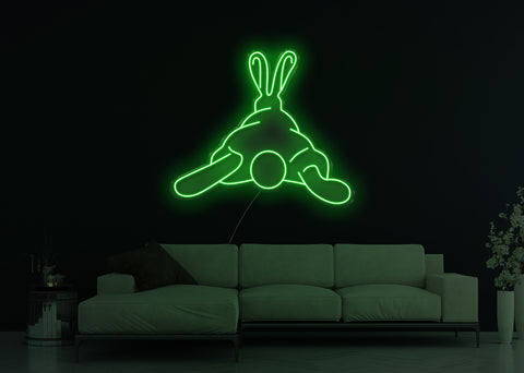 Squashy Bunny LED Neon Sign