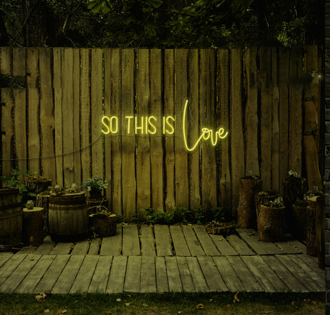 SO THIS IS Love LED Neon Sign