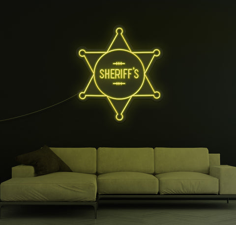 Sheriff's Badge LED Neon Sign