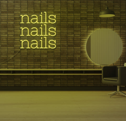 Nails, Nails, Nails LED Neon Sign