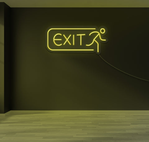 Exit Running Man LED Neon Sign