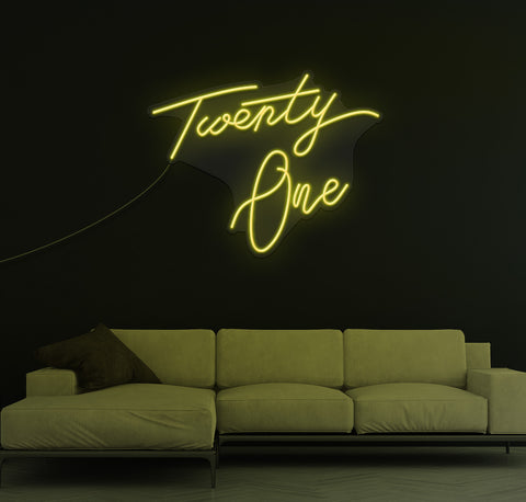 Twenty One LED Neon Sign