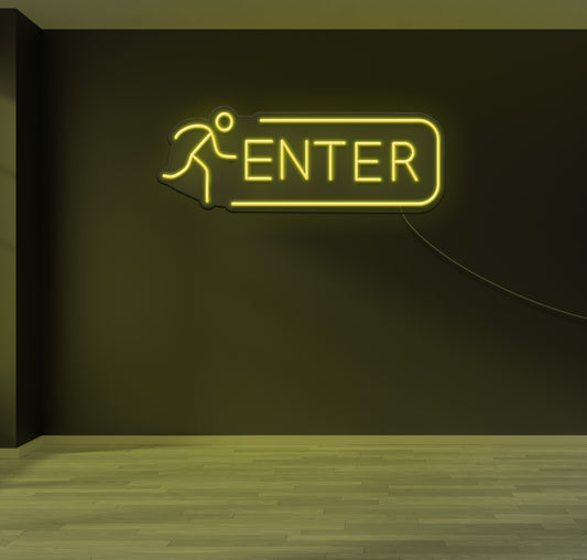 Enter Running Man LED Neon Sign