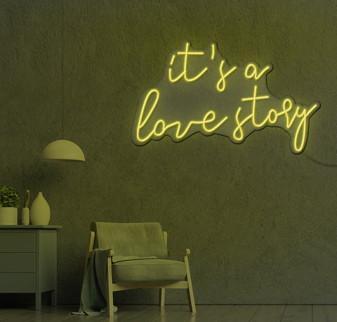 It's A Love Story LED Neon Sign