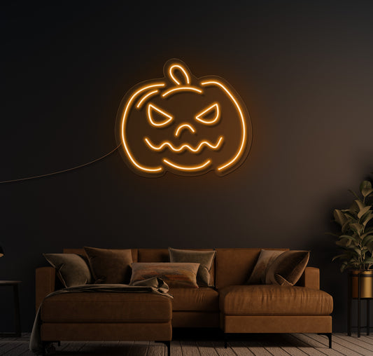 Simple Pumpkin LED Neon Sign