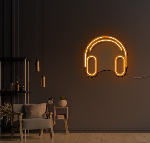 Headphones LED Neon Sign