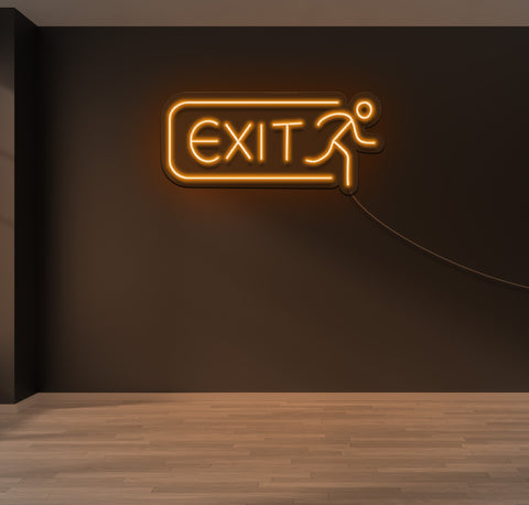 Exit Running Man LED Neon Sign