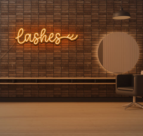 Lashes LED Neon Sign