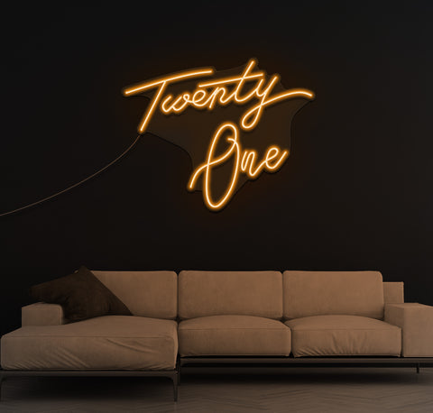 Twenty One LED Neon Sign