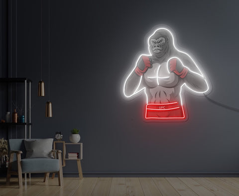 Boxing Gorilla LED Neon Sign