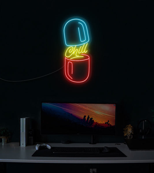 Chill Pill LED Neon Sign