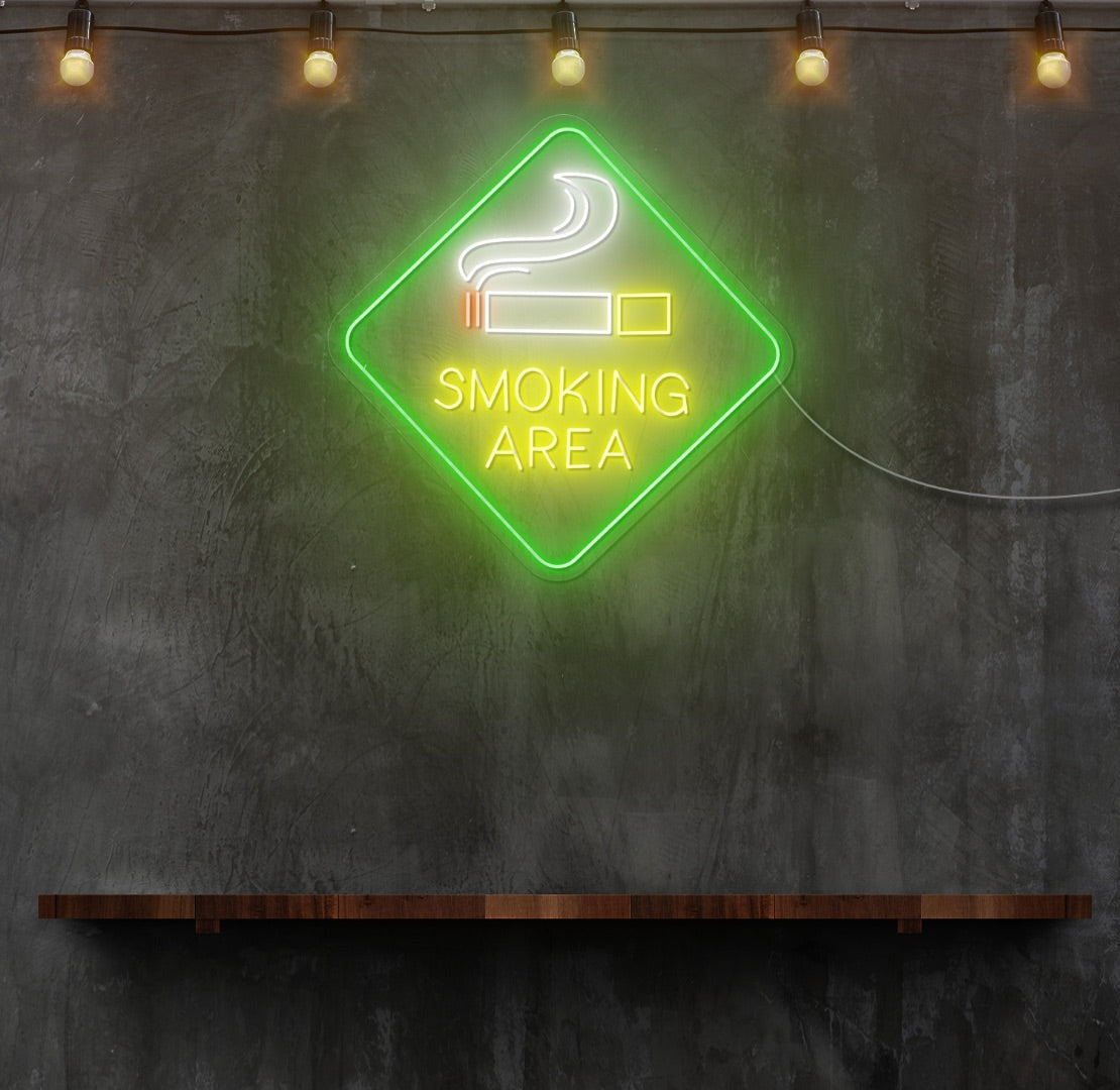 Smoking Area LED Neon Sign