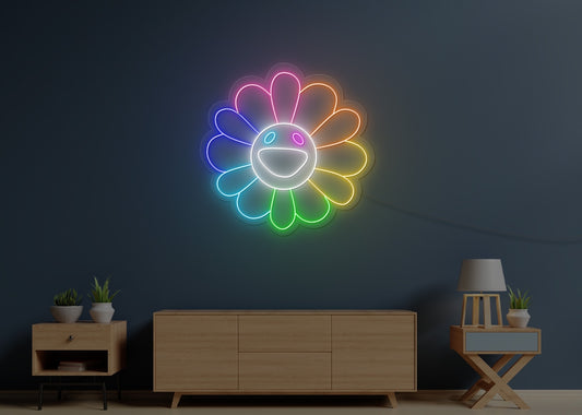 Smiling Flower LED Neon Sign