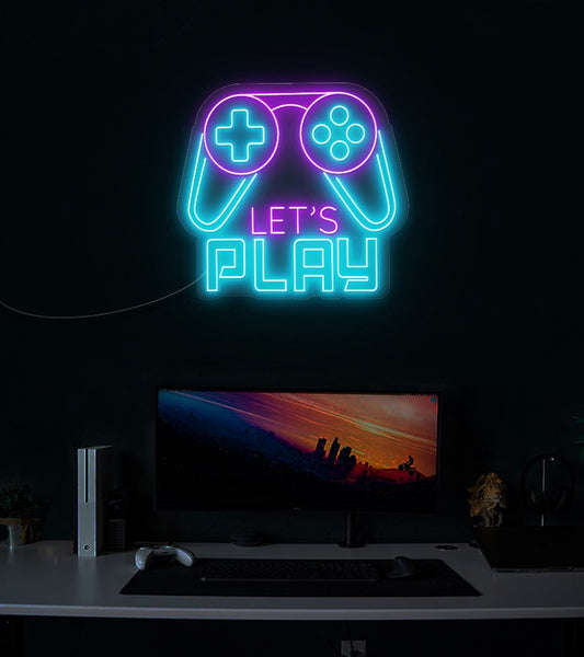 Let's Play LED Neon Sign