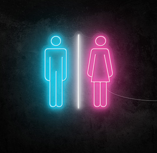 Simple Toilet Characters LED Neon Sign