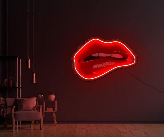Juicy Lips LED Neon Sign