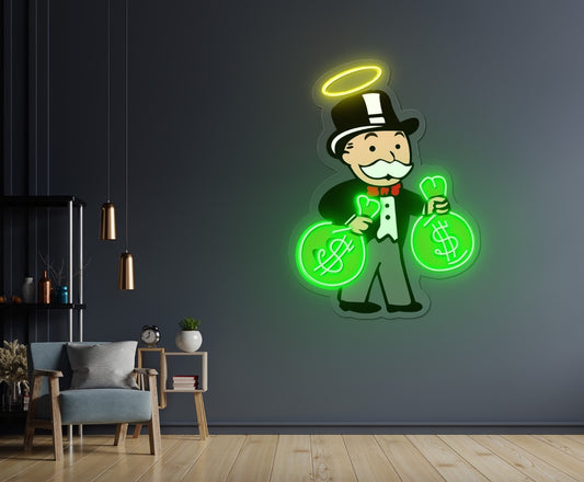 Money Bags LED Neon Sign