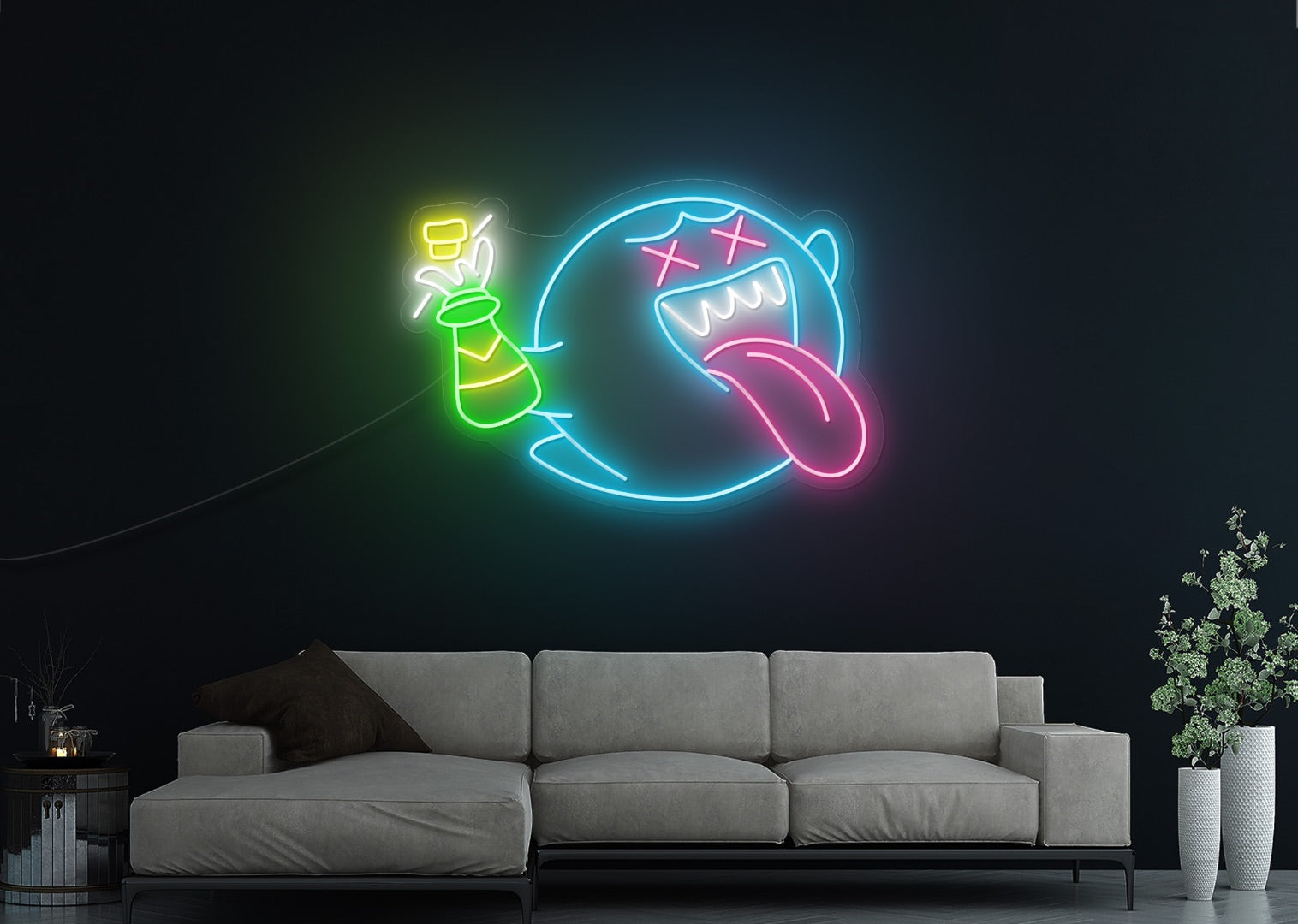 Neon Boo Led Sign Boo Ghost LED Neon Sign – The Neon Factory Australia