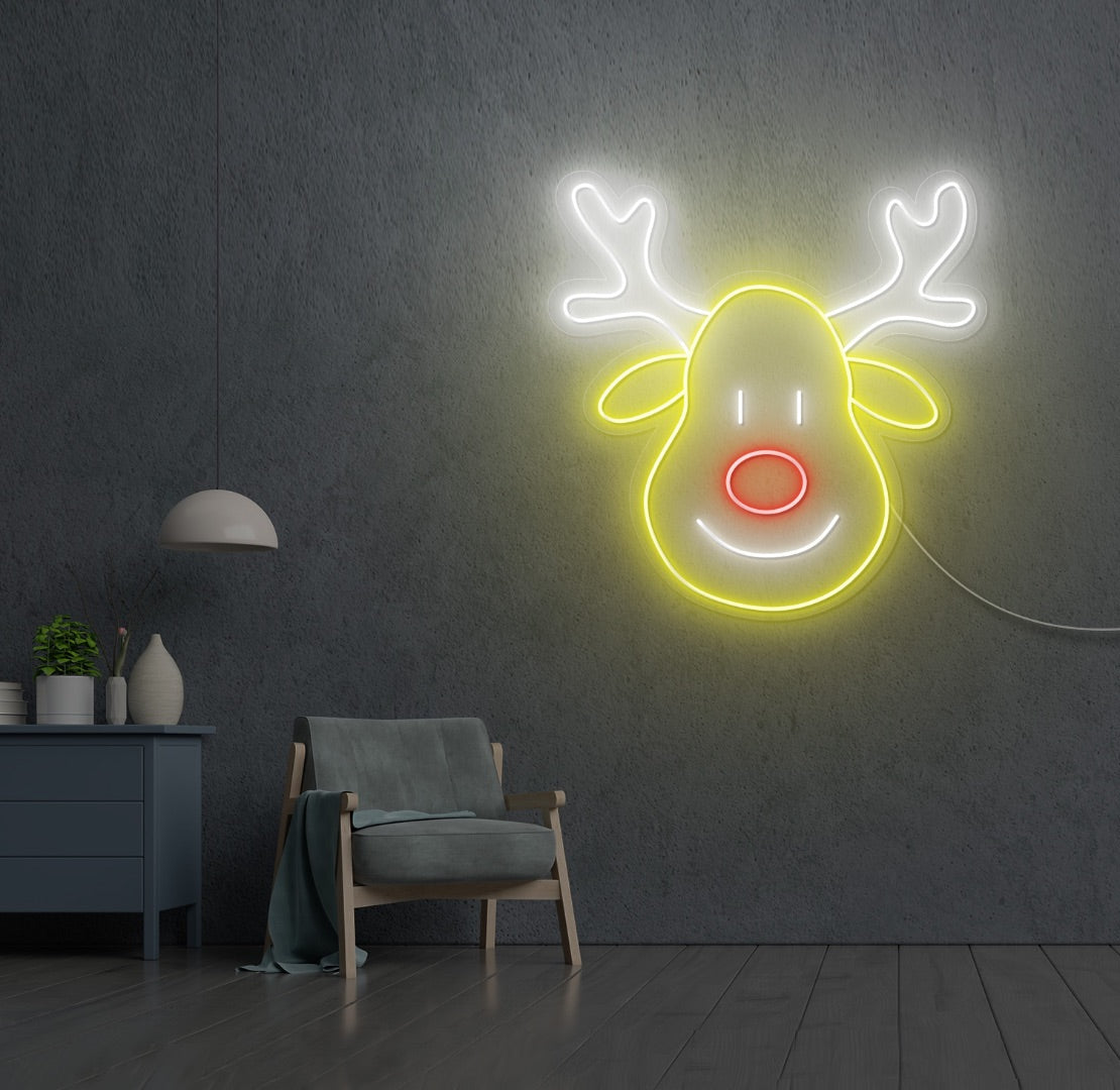 Jolly Rudolph LED Neon Sign
