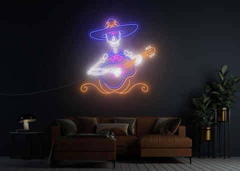 Musical Skeleton LED Neon Sign