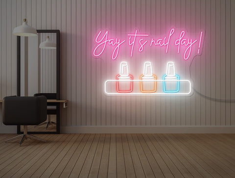 Yay it's Nail Day! LED Neon Sign