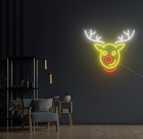 Happy Rudolph LED Neon Sign