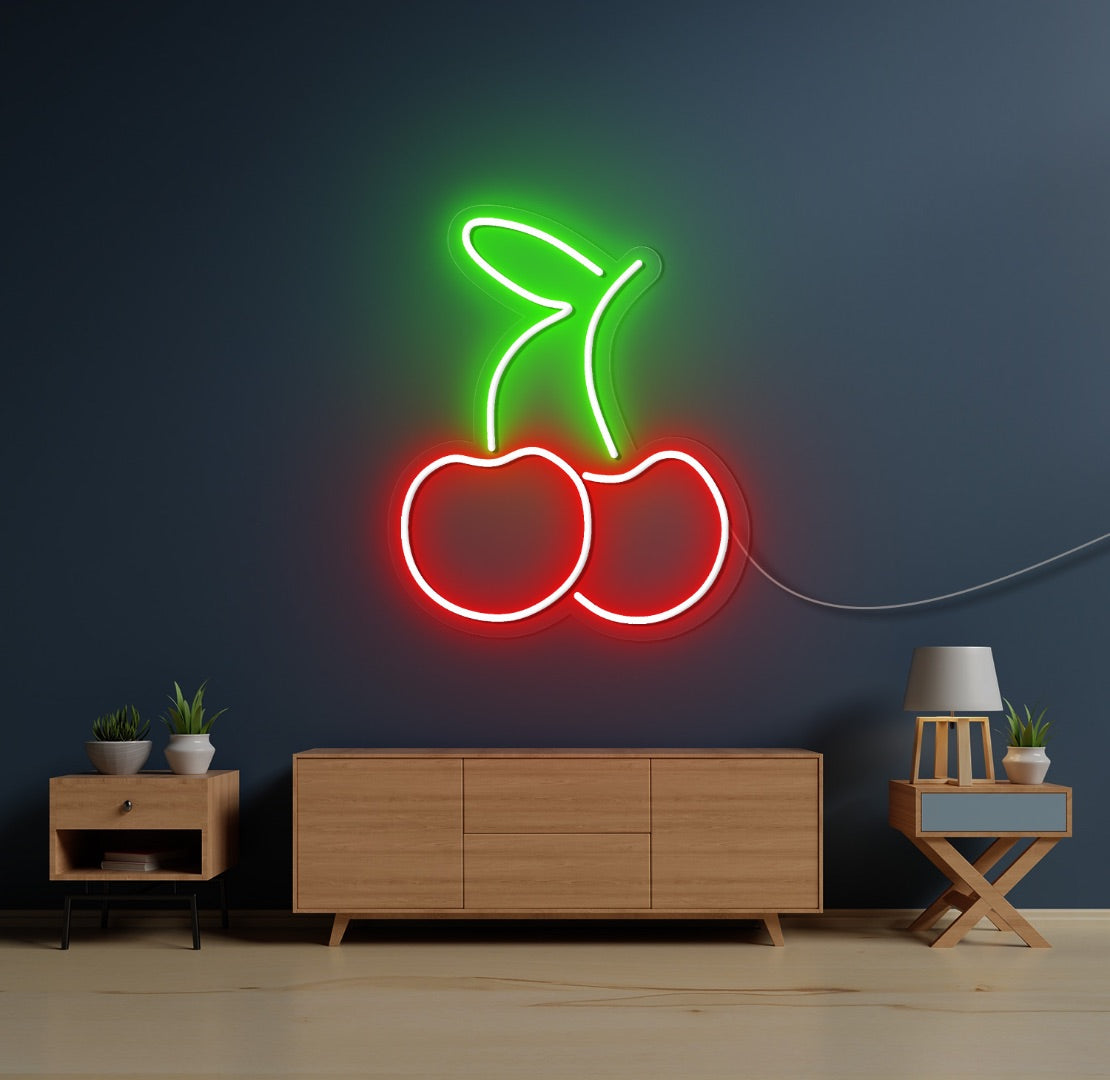 Cherries LED Neon Sign