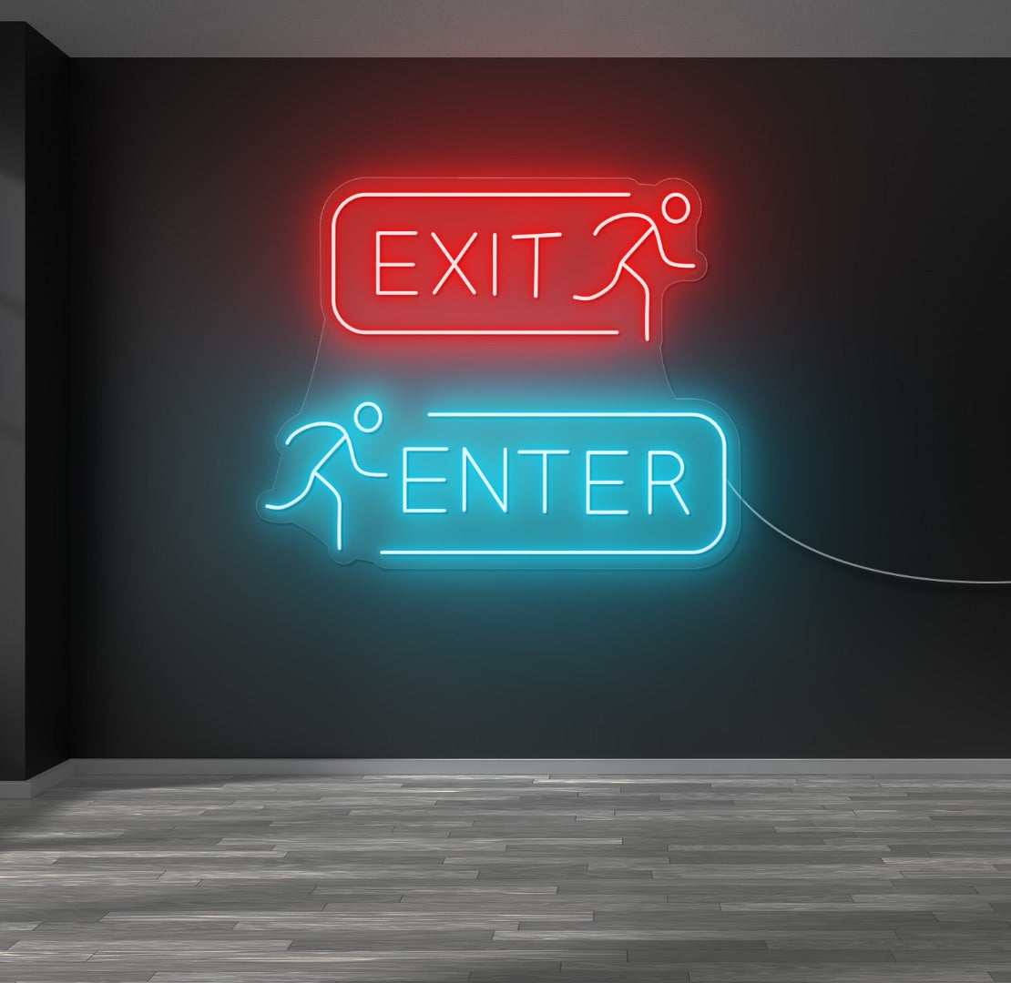 Enter & Exit LED Neon Sign