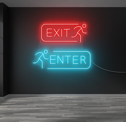 Enter & Exit LED Neon Sign