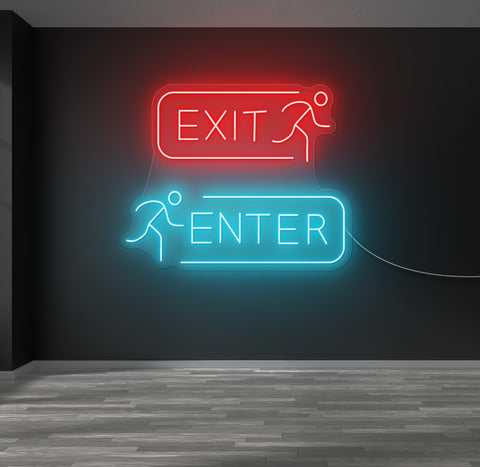 Enter & Exit LED Neon Sign – The Neon Factory Australia