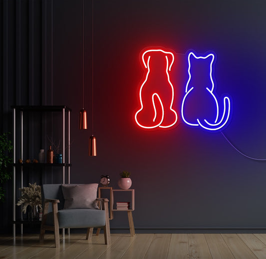 Cats & Dogs LED Neon Sign