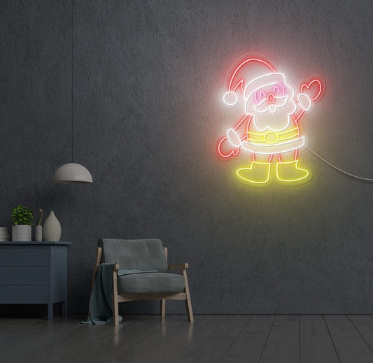 Stumpy Santa LED Neon Sign