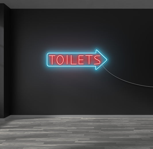 Toilet Right LED Neon Sign