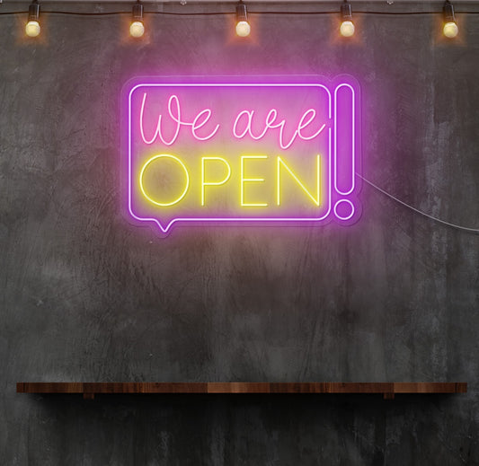 We Are Open! LED Neon Sign