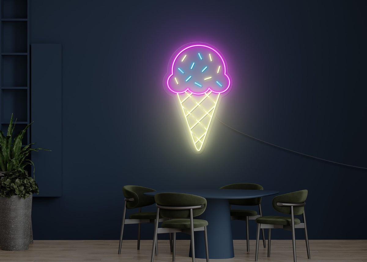 Ice Cream Cone LED Neon Sign