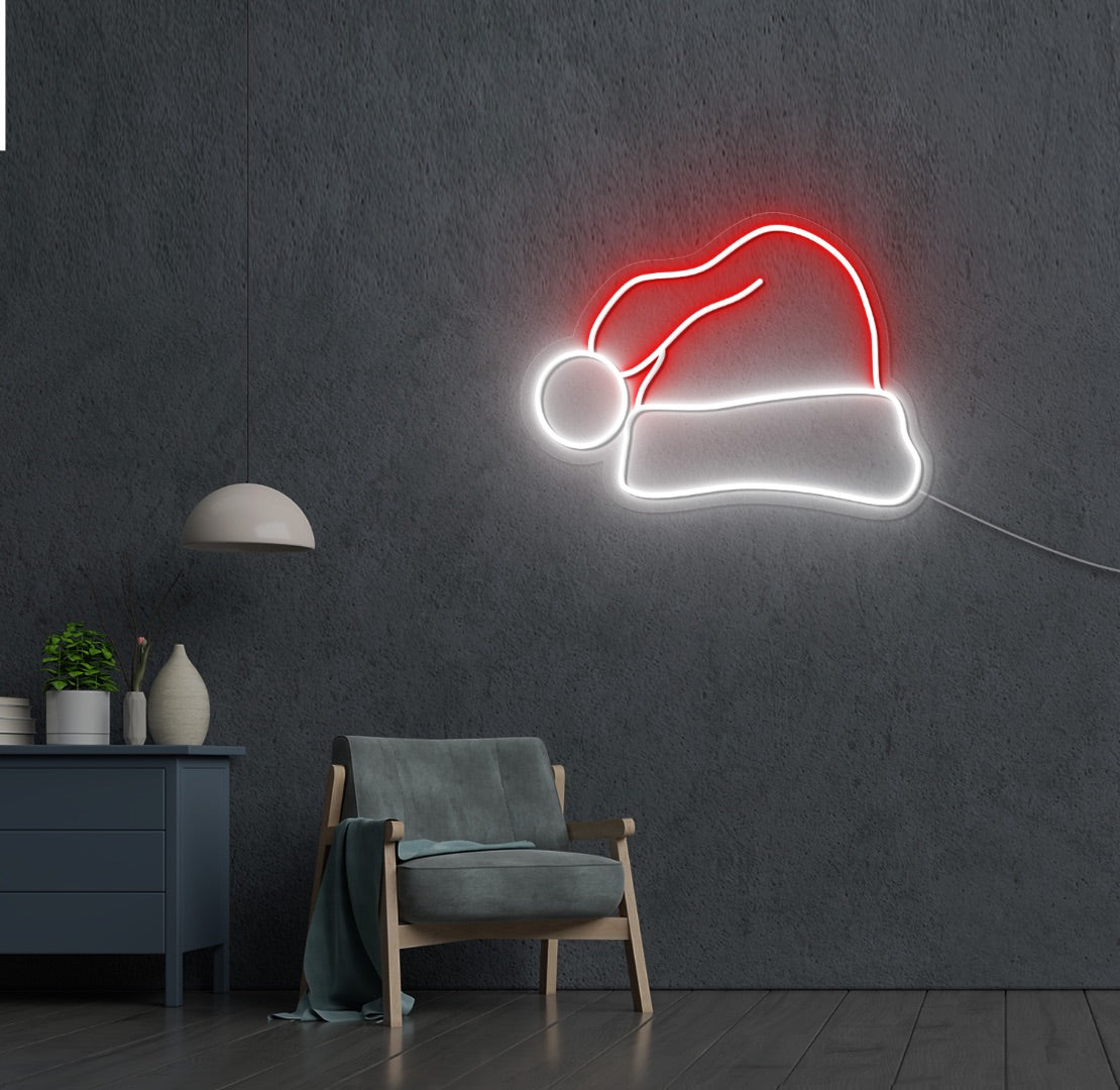 Santa Hat LED Neon Sign