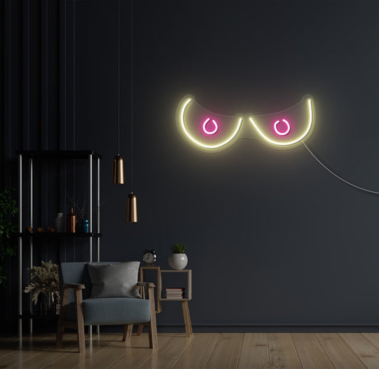 Breasts LED Neon Sign