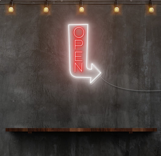 Open Arrow LED Neon Sign