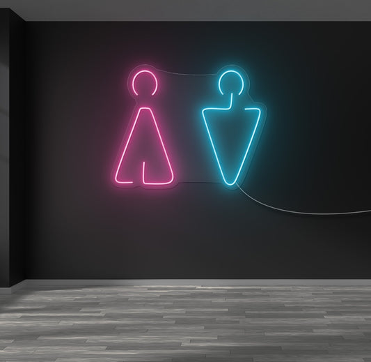Abstract Toilet LED Neon Sign