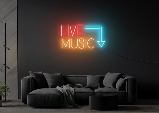 Live Music Here LED Neon Sign
