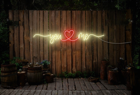 You (Heart) Me LED Neon Sign