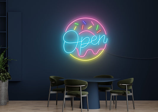 Donut Open LED Neon Sign