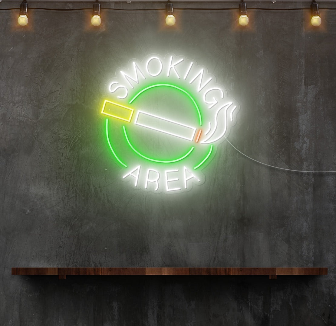 Smoking Area LED Neon Sign – The Neon Factory